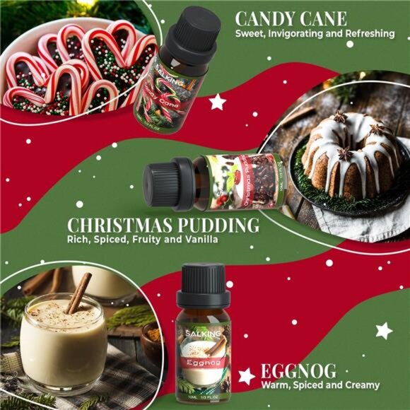 Christmas Fragrance Oils Set - Essential Oils for Diffuser, Soap, Candle - Picture 4 of 8